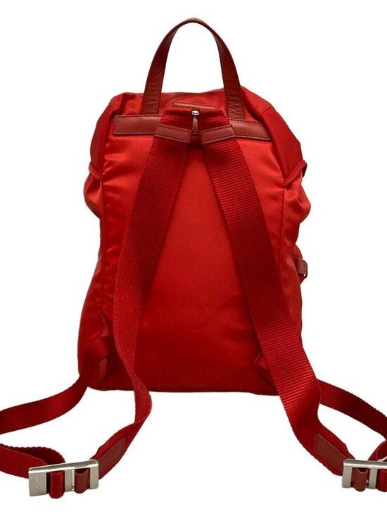 PRADA - BZ0024 Red Nylon Backpack main image 9